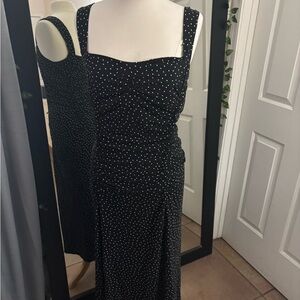 Reformation Ebony and Ivory Dot Dress NWT